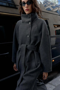BELORIA – Oversized Double-Breasted Wool Coat