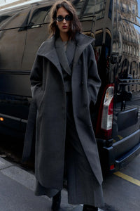 BELORIA – Oversized Double-Breasted Wool Coat