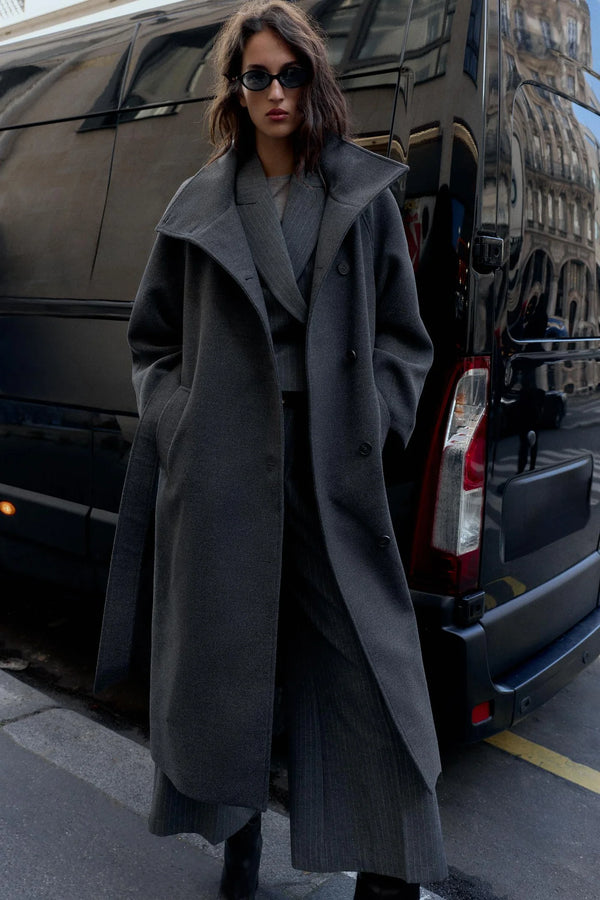 BELORIA – Oversized Double-Breasted Wool Coat