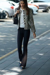 BELORIA – Leopard Print Button Jacket