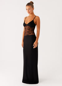 BELORIA – Evonni Black Lace Maxi Dress