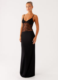 BELORIA – Evonni Black Lace Maxi Dress