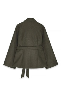 BELORIA – Charcoal Belted Jacket Coat