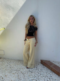BELORIA – Yellow Relaxed Fit Trousers