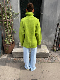 BELORIA – Green Ribbed Turtleneck